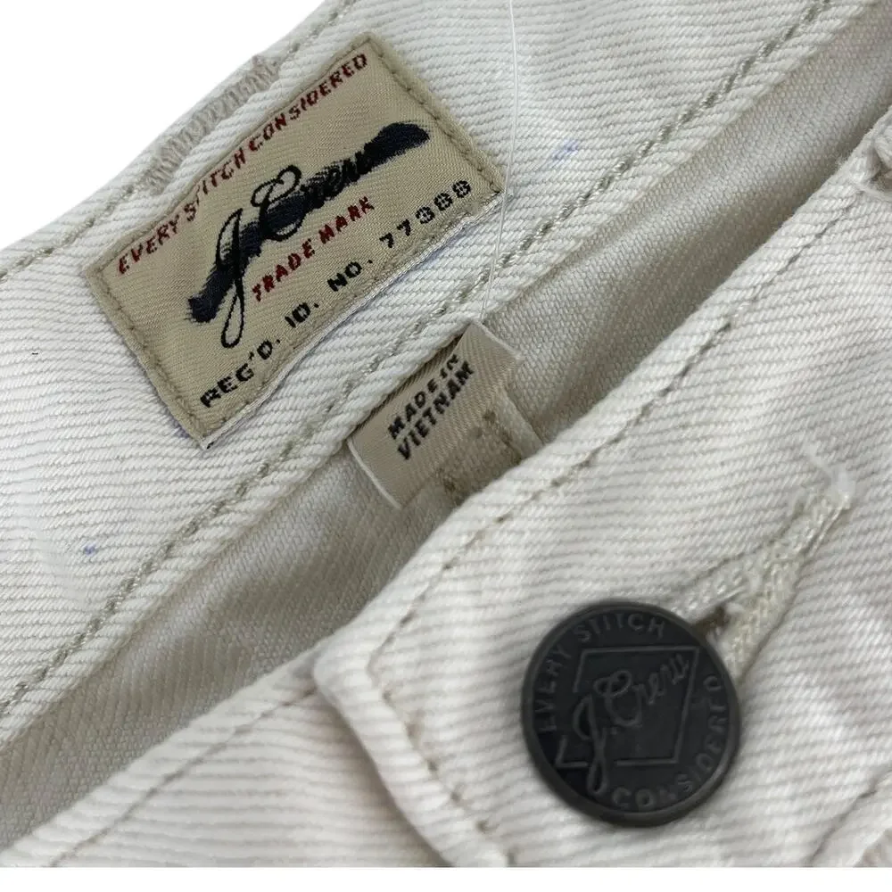J.Crew Men's Classic summerweight jean Cotton Linen Natural Ecru 35 x 32 NWT